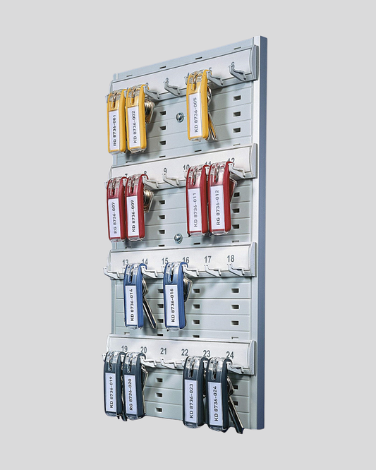 Durable Key Hook Board, Holds 24 Keys